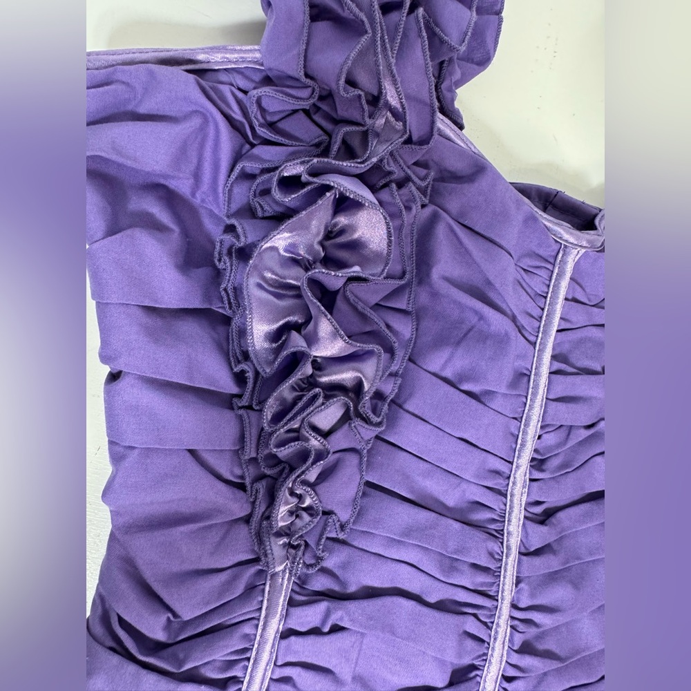 NWOT Purple Ruffled Women's Corset Top - Picture 6 of 16